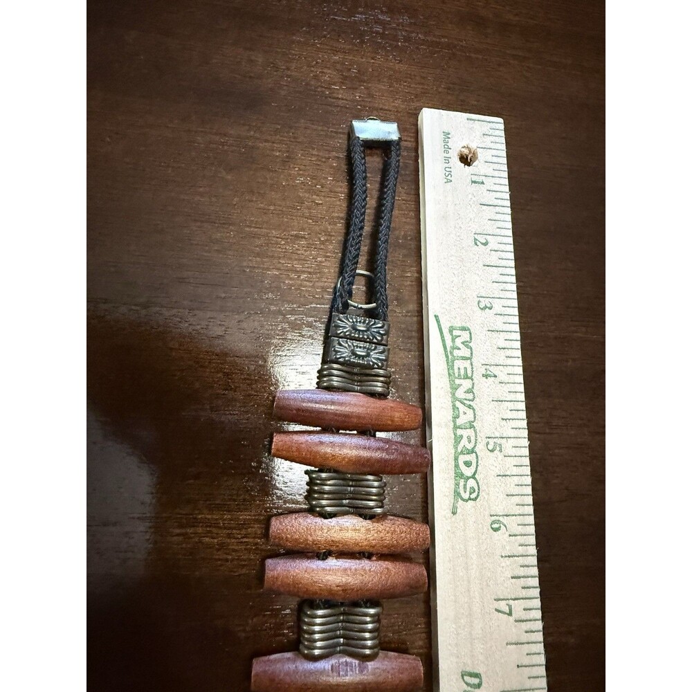🔥Vintage Chunky Belt Boho Bohemian Wooden Cowgirl Southwestern Artisan Aztec - Picture 6 of 13